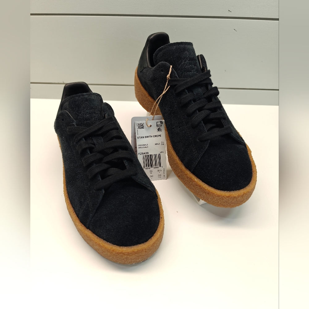 Adidas Stan Smith Crepe Black FZ6439 Suede Leather Casual Sneakers size Men's 6